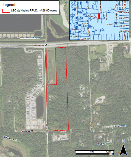 Aerial Location Map of LEO at Naples Residential Planned Unit Development